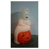 Halloween light-up decor, pumpkin and ghost.