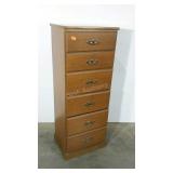 Six drawer lingerie chest, laminated.