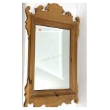 Thomasville pine framed beveled wall mirror, 31x49