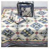 Queen size bedding, quilt with matching shams and
