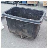 Rubbermaid portable tote bin, 36x24x28" high.