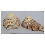 two Asian theme figurines