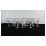 Crystal goblets,  set of 18 matching.
