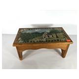 Painted wood step stool 20x12x9