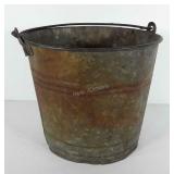 Galvanized bucket with handle
