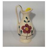 Puritan slipware floral pitcher, 7.5" tall