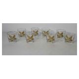 Gold leaf decor glasses