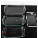 Pyrex glass casserole/Corning ware dishes, sizes