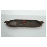 Cast iron griddle. Measures 19" long with