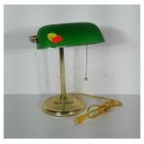 Bankers lamp. Stands 13" tall. Works.