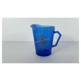 Glassware, 4 1/2" cobalt blue Shirley Temple
