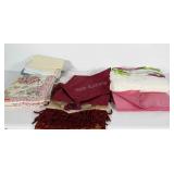 Textiles: pillow cases, table runners and table