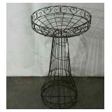 Wire plant stand, 30" tall, aged as shown