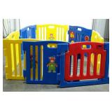 Poly play yard with activities. Eight sections,