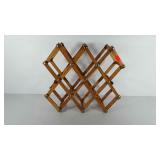 Wooden collapsible wine rack, 19" L x 16" H x 6"
