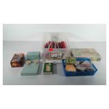 Small storage tote of candles and wax melts,