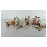 Porcelain/ceramic figurines, includes rabbits,