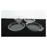 Pyrex / Anchor Hocking pie plates and mixing