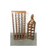 Two wine racks. One holds 11 bottles, one holds