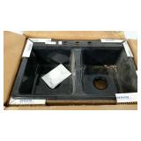 KOHLER Self-rimming enamel cast iron double sink.