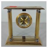 Danbury quartz clock, 7" H x 6 1/2" L x 2 1/2" W