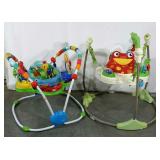 Two bounce seat activity centers, both have