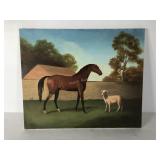 Farm scene painting on canvas, 24x20