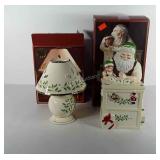 Christmas decor, includes Santa work bench cookie