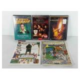 DVDs and books, includes "The Tales of Robin