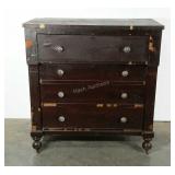 Four drawer chest. Ready for rehab, peeling