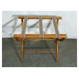 Luggage rack, folds for storage