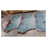Rambo Rug horse blankets, 64", all show some wear