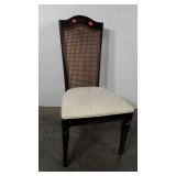 Single cane back dining chair.