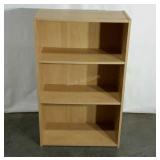 Book shelf, 41" tall, laminate worn as shown