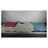 Six Dover Saddlery horse saddle pads,