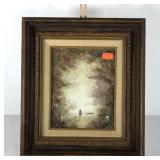 The Lone Traveler by Llewelyn print, framed 15x17