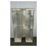 Two display stands, over 25 adjustable trays,