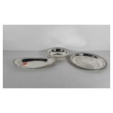 Silverplate tray, serving dish, and bowl,