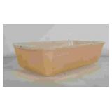 Fire King casserole dish, 1 quart, some
