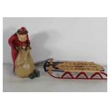 Christmas decor, Hallmark Santa statue 9" tall