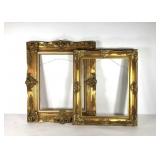 Two ornate gilt frames, both will accommodate