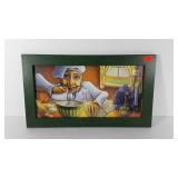 Baker print by Will Rafuse, framed 23x13