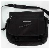 Perry Ellis book / laptop bag. Chrome emblem has