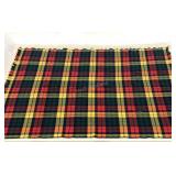 Amana wool throw, vibrant plaid pattern, in good