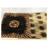 Two buggy lap blankets, Stroock center medallion