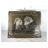 Sheep chalk picture, signed Eleanor F Chase, 1995,