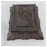 box with hinged lid, 9" W x 12" L x 4" H,