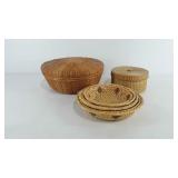 Wicker baskets and bowls, seller code z6