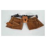 Nicholas cow hide tool belt with adjustable