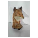 Metal Fox head ornament with mounting hardware on